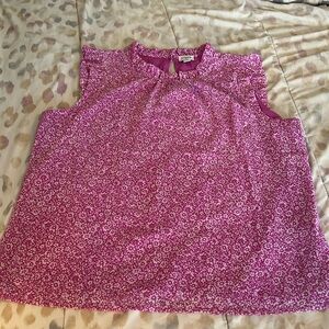 J crew pink floral shirt